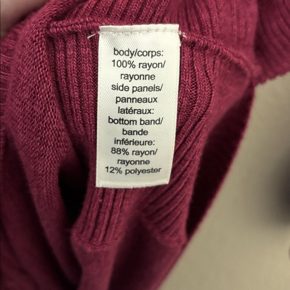 Maurice’s Plus Size Round Hem Tunic Lightweight Sweater 3X Magenta - Picture 5 of 6